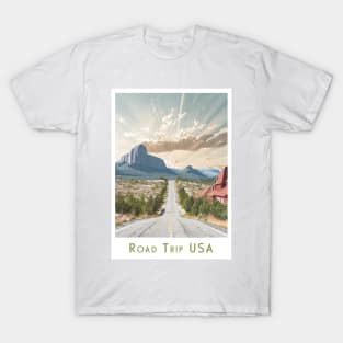 Vintage Retro Road Trip USA Nevada Poster T-Shirt